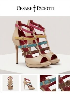 Cesare Paciotti Snakeskin Heels